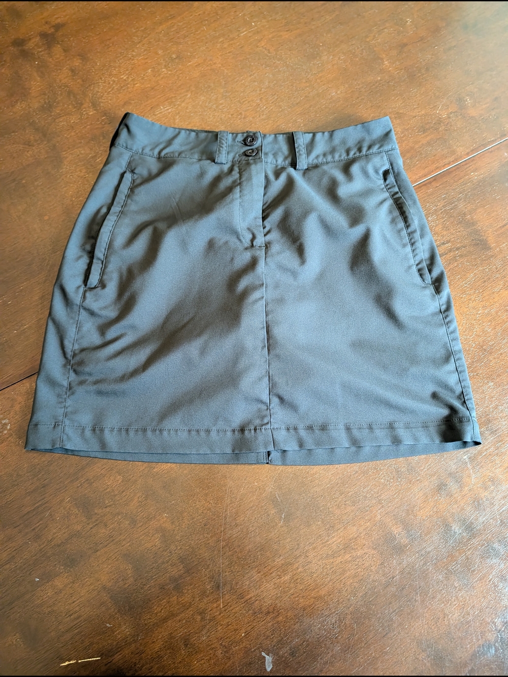 Women's Black Above-Knee Casual Skirt